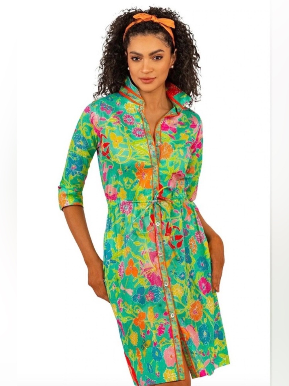Gretchen Scott Cotton Pulley Dress Birds and Bees Size Medium